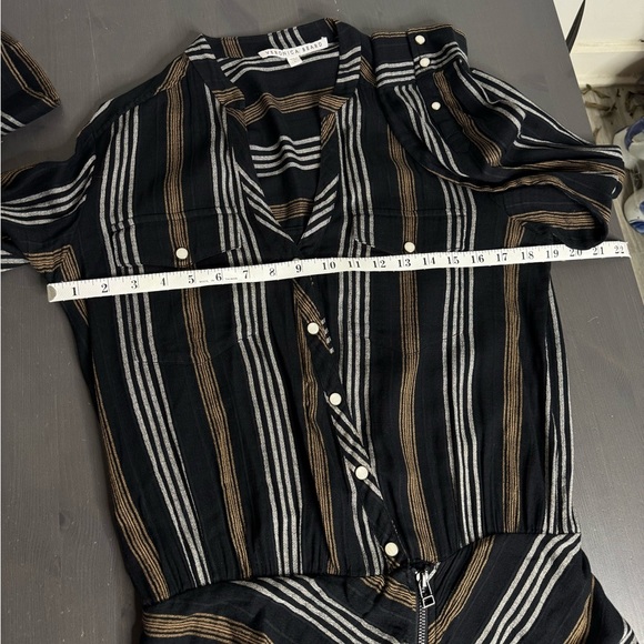 Veronica Beard Ruched Emory Striped Shirt Dress - Picture 7 of 10
